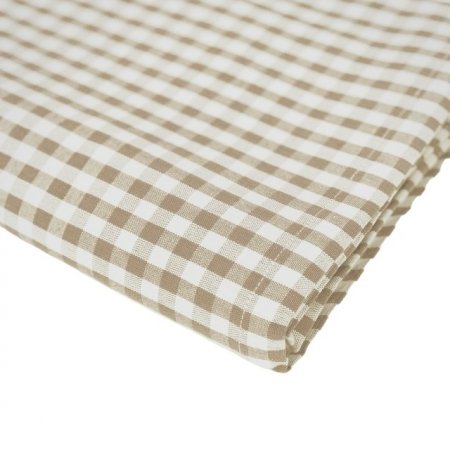 Gingham Check Beige Tablecloth