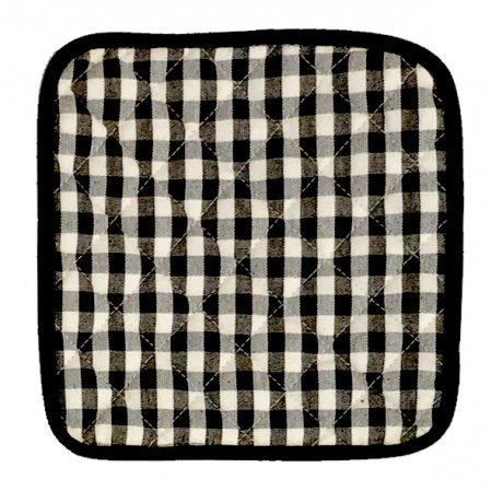 Gingham Check Pot Holder Black