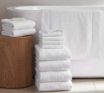 J-Dry Luxe Bath Towel Range - Hotel White Towel