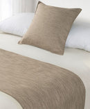 Linen Look Bed Runners & Cushions - Sand