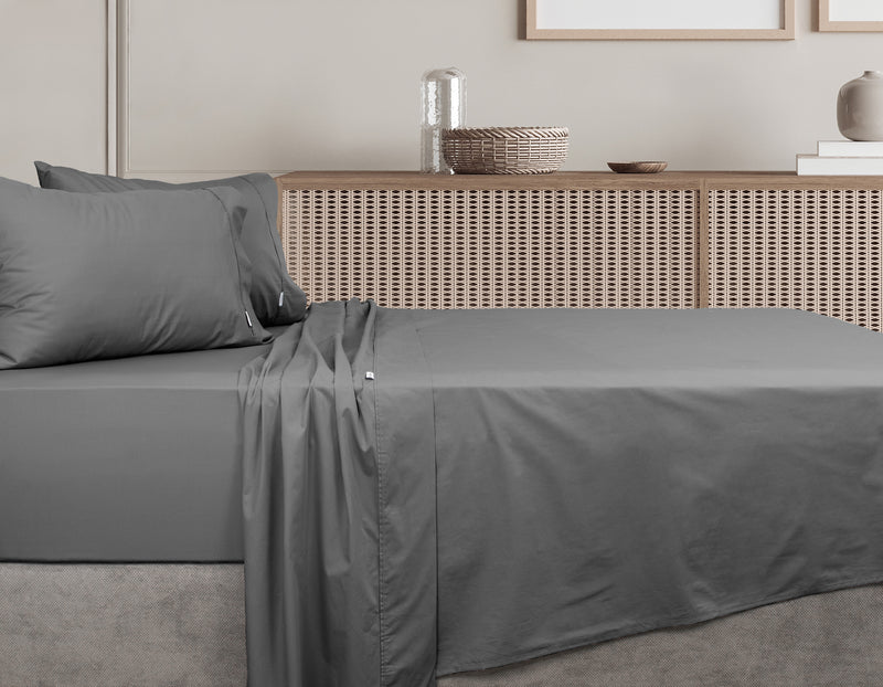 Cotton Sheet Set Charcoal