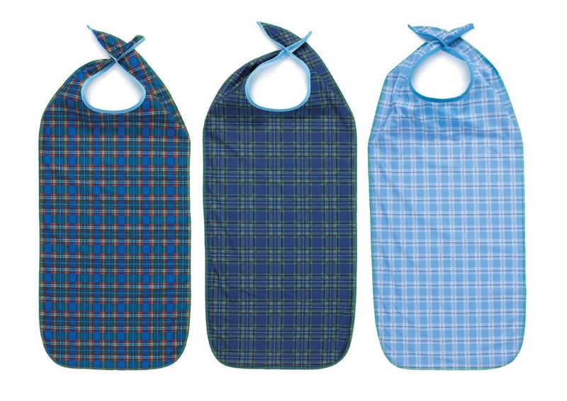 Adult Bib Clothing Protector Waterproof Checkerboard