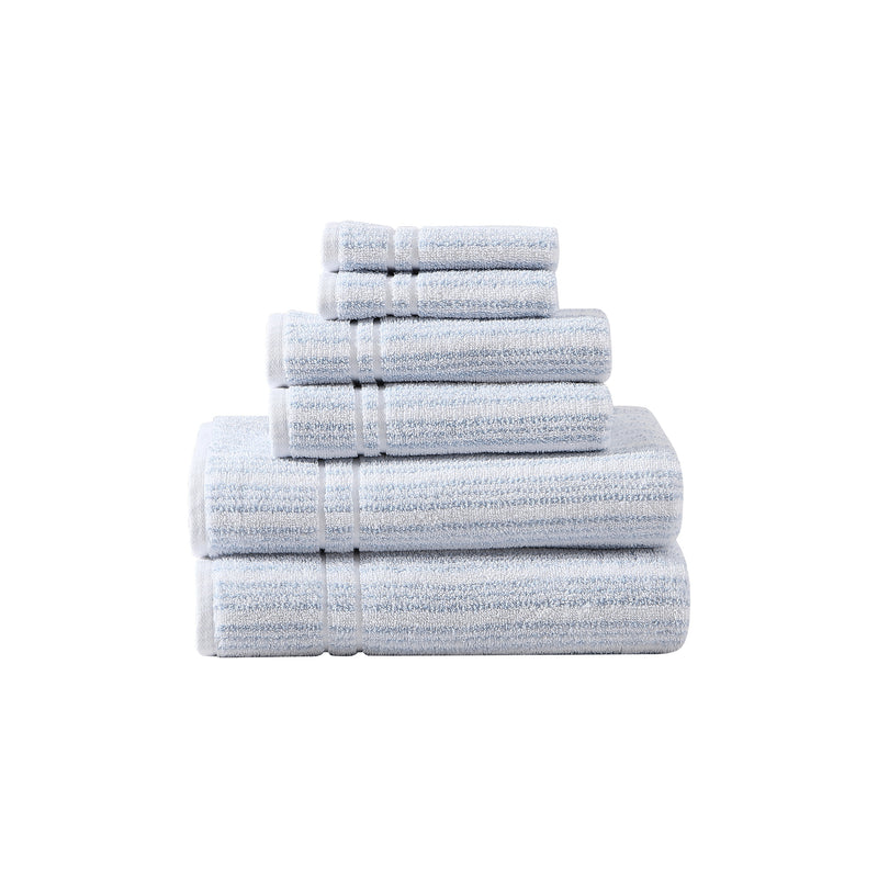 Sienna Towel 6pc Set in Snow Blue Cashmere