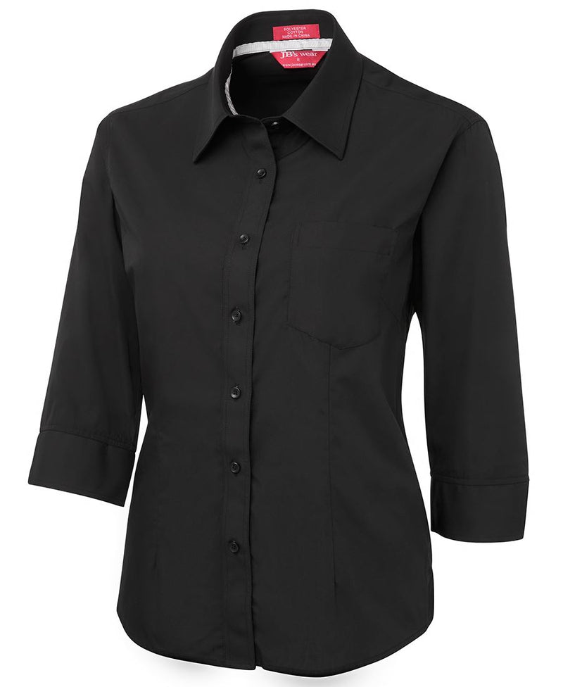 Ladies Hospitality Contrast Placket 3/4 Shirt