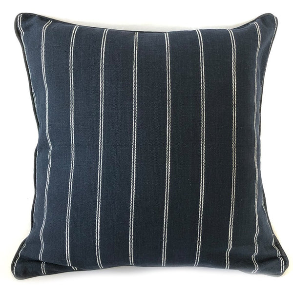 French Country Stripe Cushion Cover Navy