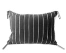 French Country Stripe Cushion Cover Black