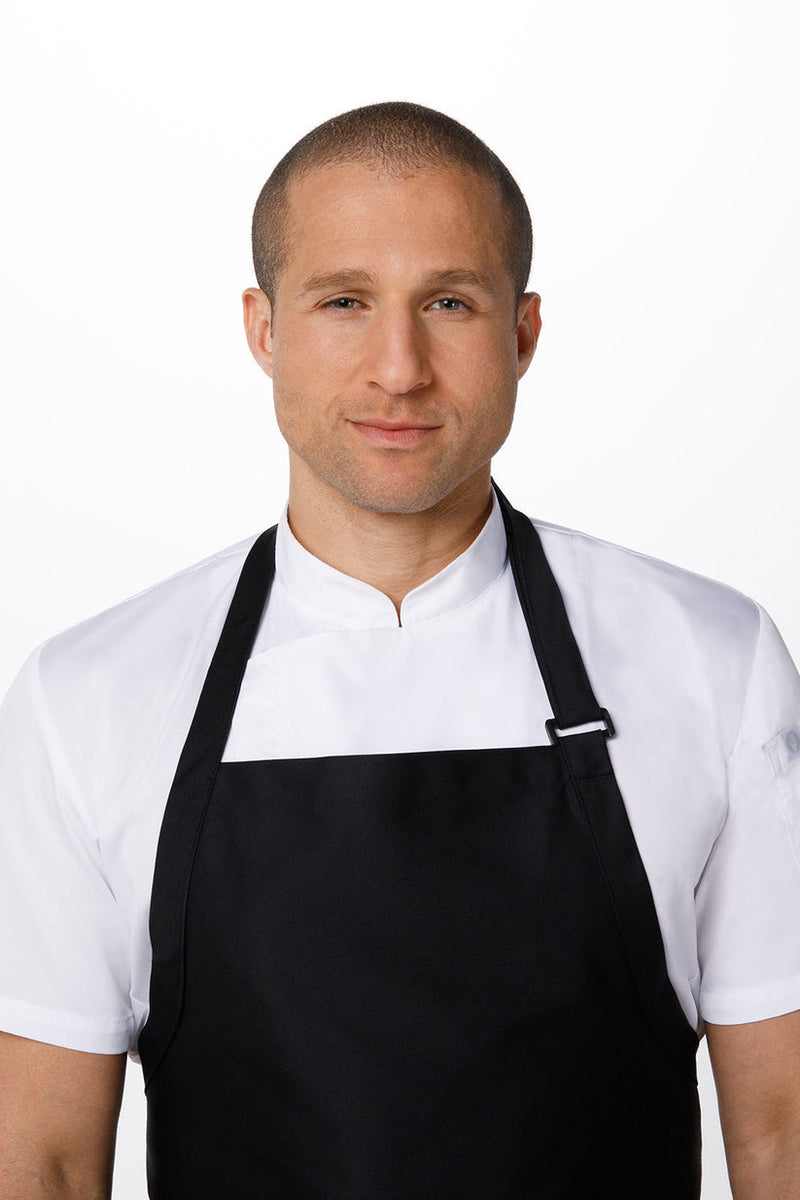 Expert Chefs Large Black Bib Apron