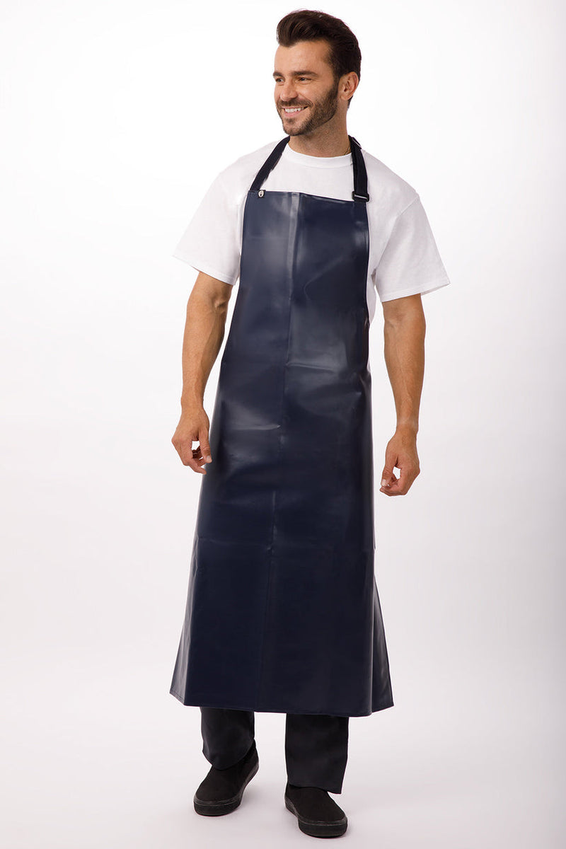 Premium PVC Long Bib Apron Navy