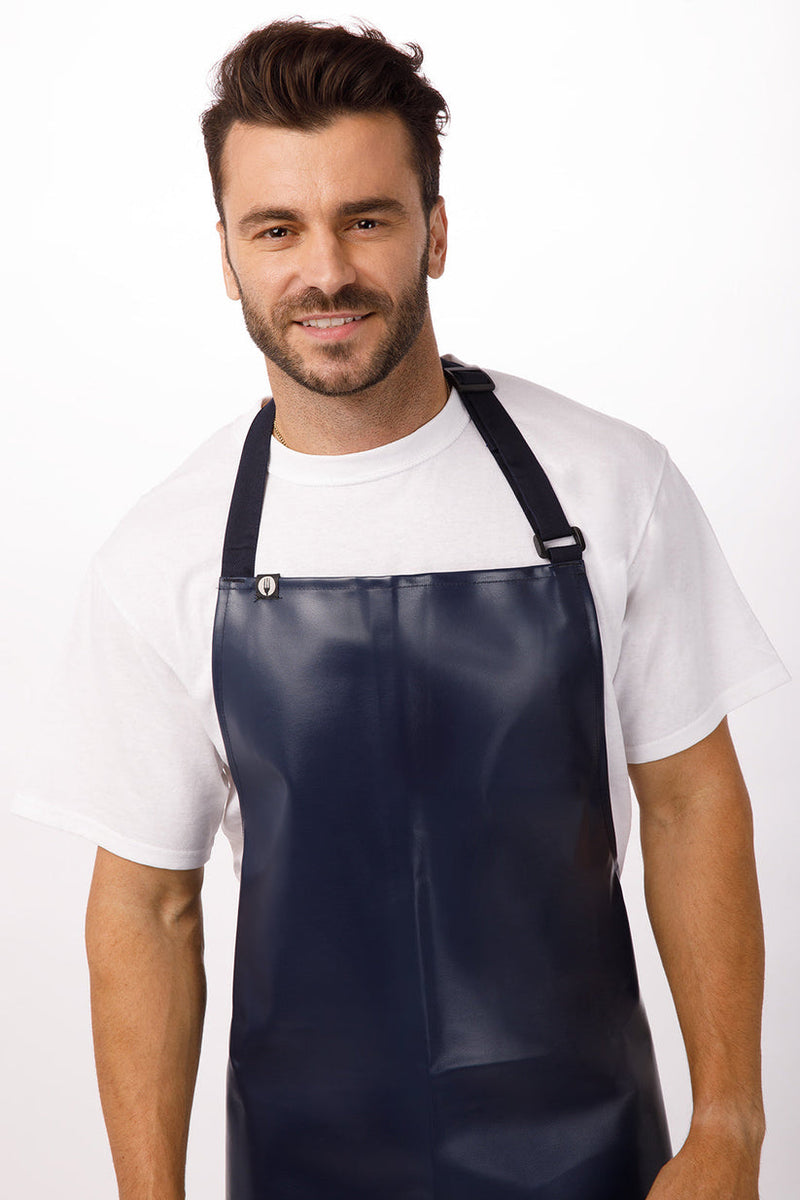 Premium PVC Long Bib Apron Navy