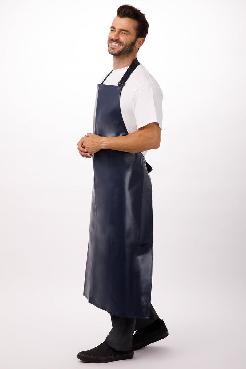 Premium PVC Long Bib Apron Navy
