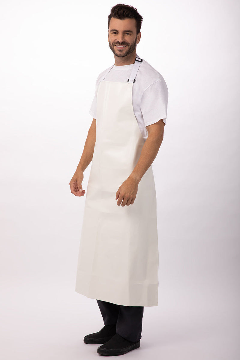 Premium PVC Long Bib Apron White