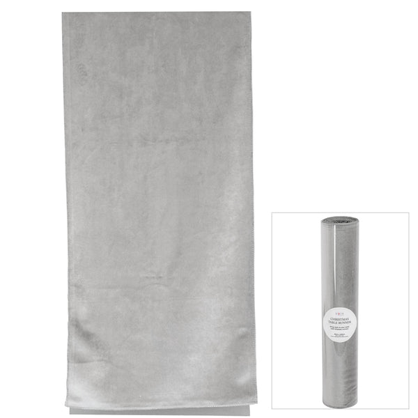 Luxe Velvet Table Runner Silver 200cm