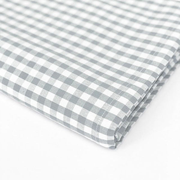 Gingham Check Grey Tablecloth