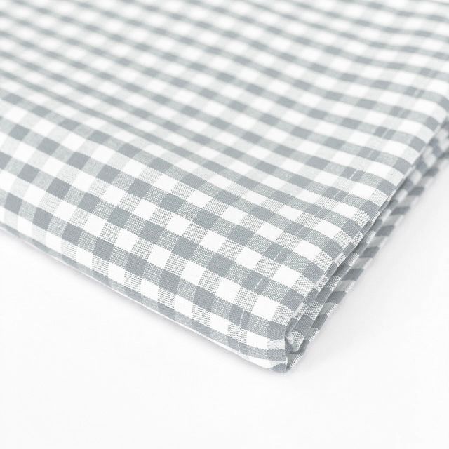 Gingham Check Grey Tablecloth