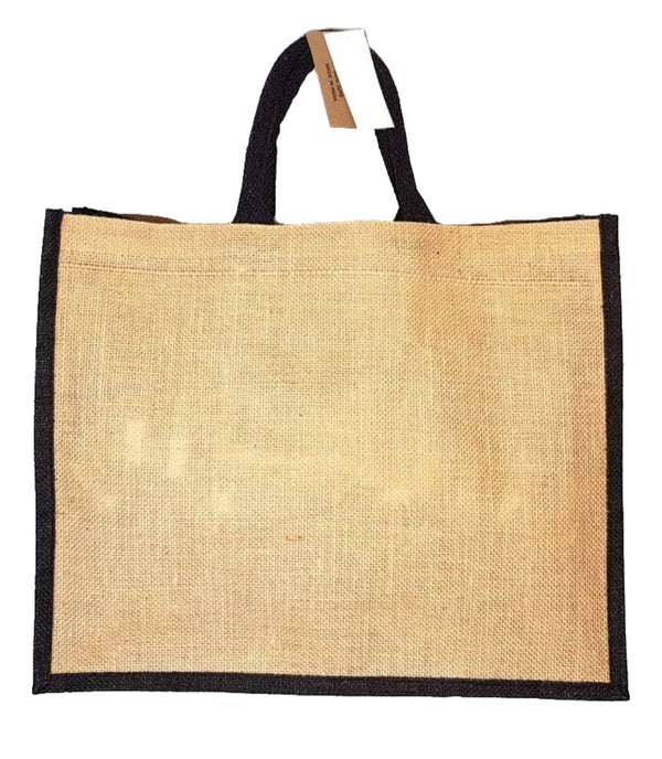 Jute Bag Natural with Black