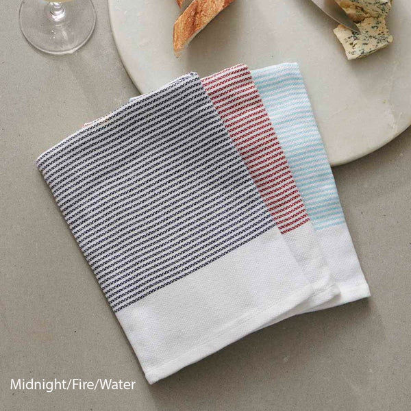 Thirsty Tea Towels Set of 3 Midnight Fire Water