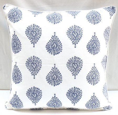 Ornamental Blue Cushion Cover