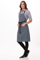 Portland Chefs Bib Apron Indigo Blue