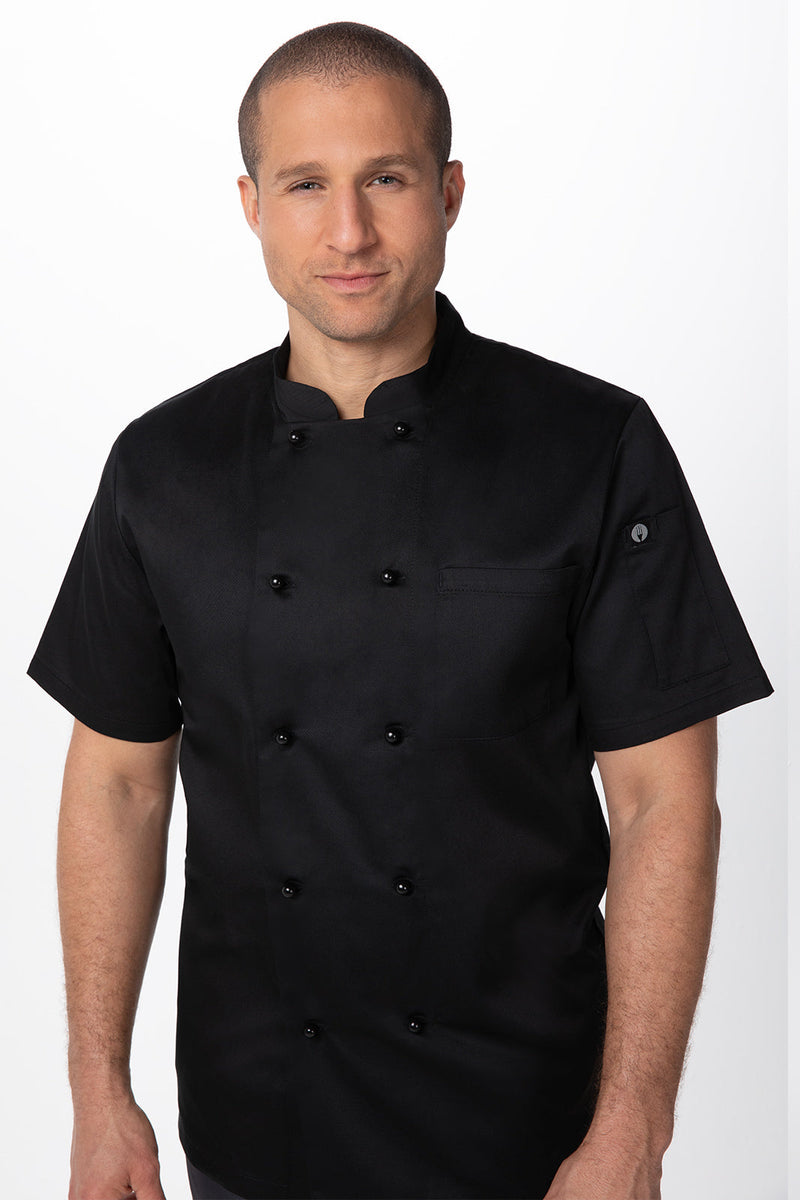 Canberra Double Breasted Chef Jacket Black