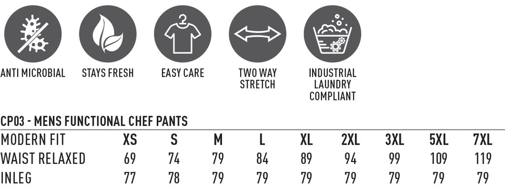 Mens Functional Chef Pants