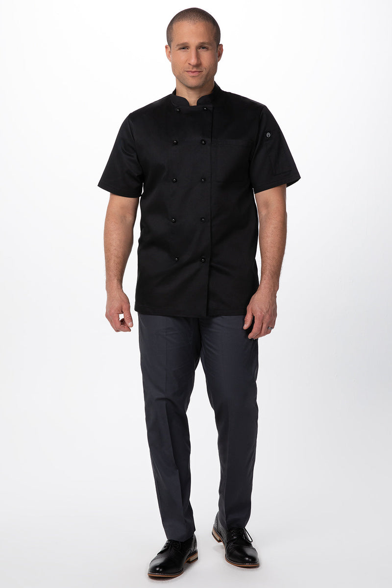 Canberra Double Breasted Chef Jacket Black