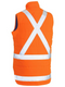 Taped Orange Hi Vis Puffer Vest With X Back For Men
