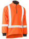 X Taped TTMC Orange Hi Vis Polar Fleece 1/4 Zip Pullover For Men