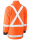 X Taped TTMC Orange Hi Vis Polar Fleece 1/4 Zip Pullover For Men