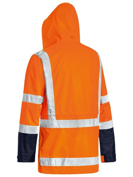 Orange Taped 5 in 1 Rain Jacket For Men