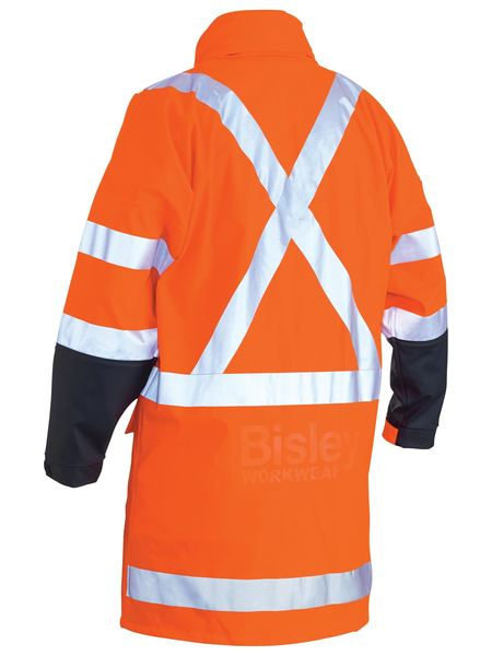 Orange X Taped PU Rain Coat For Men