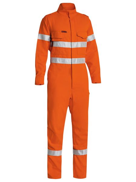 Mens Tencate Tecasafe® Plus Orange Taped Lightweight FR Engineered Coverall