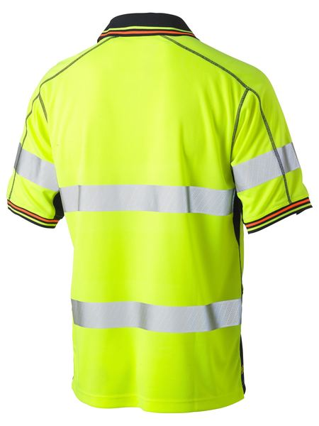 Mens Taped Hi Vis Polyester Mesh Polo