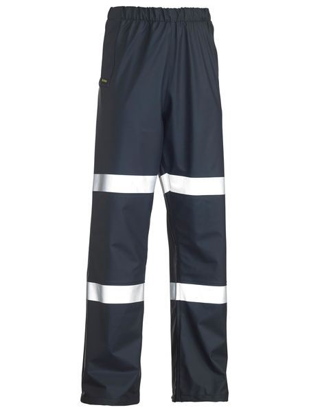 Taped Navy PU Rain Pant For Men