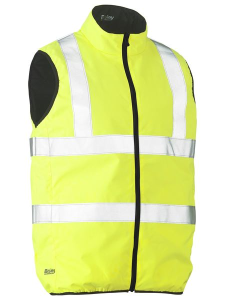 Taped Hi Vis Reversible Puffer Vest For Men