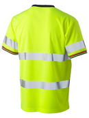 Mens Hi Vis Taped Polyester Mesh T-shirt