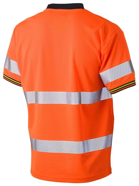 Mens Hi Vis Taped Polyester Mesh T-shirt