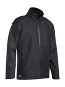 Black Mini Ripstop Rain Jacket For Men
