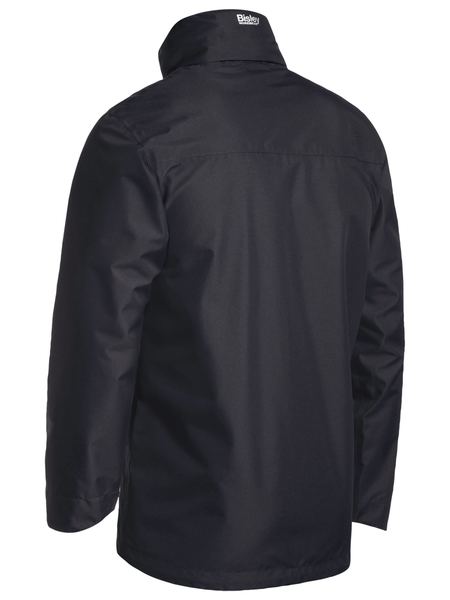 Black Mini Ripstop Rain Jacket For Men