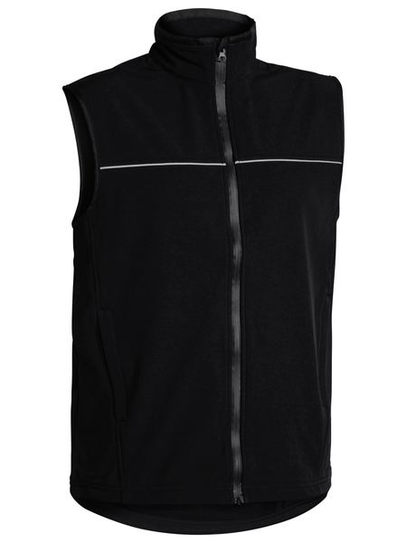 Black Soft Shell Vest For Men