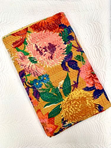 Kantha Quilt Anthro Mustard