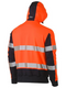 Taped Two Tone Hi Vis Contrast 4 Way Stretchy Hoodie For Men