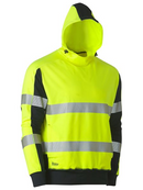 Taped Two Tone Hi Vis Contrast 4 Way Stretchy Hoodie For Men