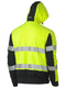 Taped Two Tone Hi Vis Contrast 4 Way Stretchy Hoodie For Men