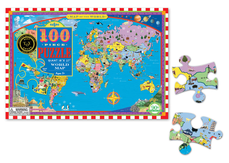 World Map Puzzle 100pc