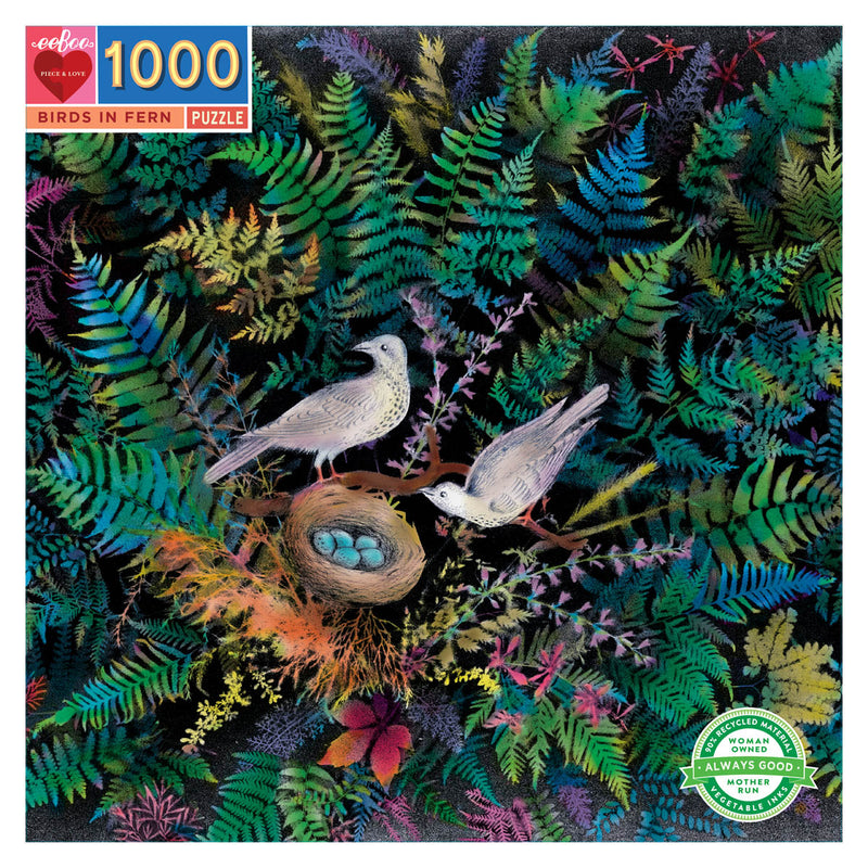 Birds in Fern Puzzle 1000pc