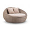 Newport Outdoor Round Wicker Daybed - Wheat and Sand Cushions