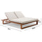 Arcadia Double Aluminium Sun Lounge In Teak Look