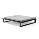 Arcadia Double Aluminium Sun Lounge In Charcoal with Grey Cushions