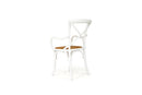 Provincial Cross back Armchair – White

 