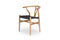 Wishbone Designer Chair – Natural Oak with Black Cord